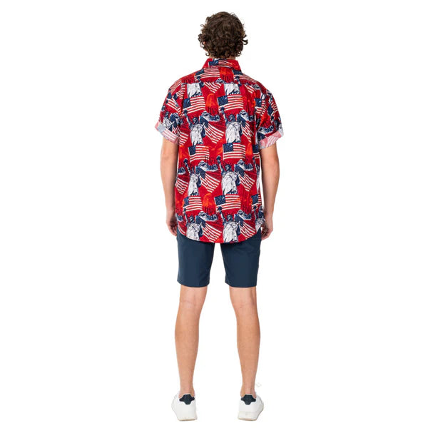 Men's Patriot Gallery Button-Down Hawaiian Shirt