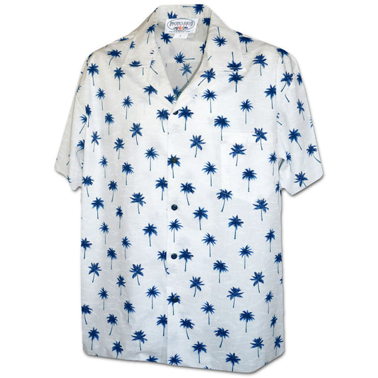 Classic Palm Trees - Navy Hawaiian Shirt